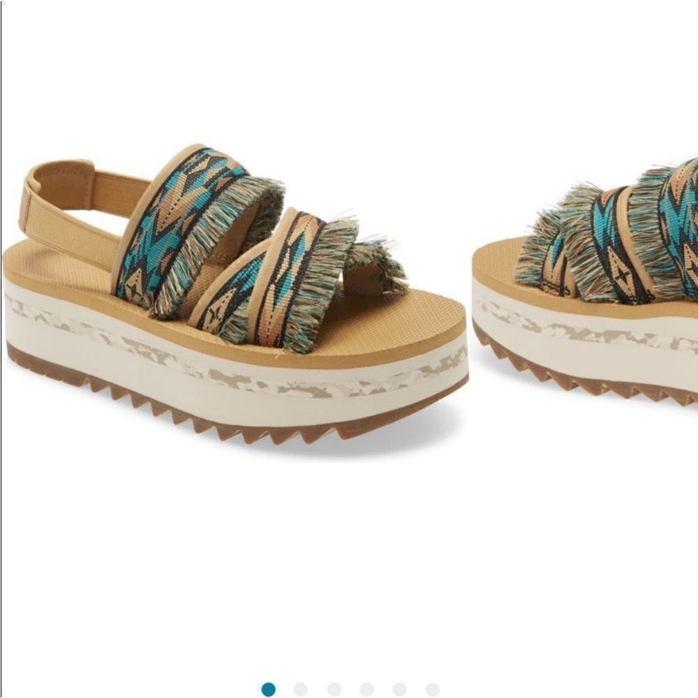 Teva Women’s platform ankle strap heeled sling back sandal Size 7,Sz 8,Sz 9 NIB - Picture 3 of 15